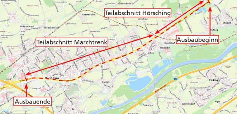 Ausbau B1 bei Hörsching