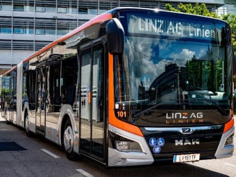 Neuer Elektrobus der Linz AG Linien.