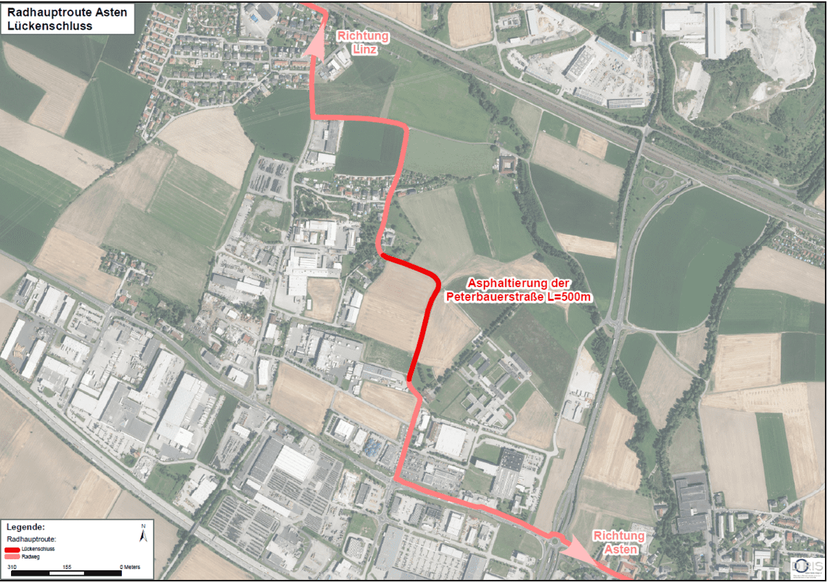 Radhauptroute Lückenschluss Asten